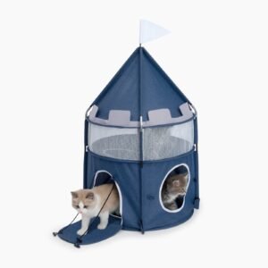 Castle Style Cat Tower – Multi-Level Playhouse