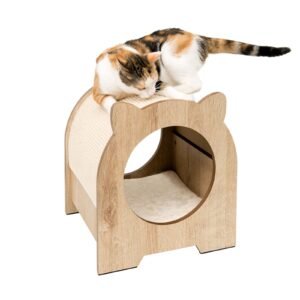 Cozy Hideout Cat House – Compact Enclosed Bed