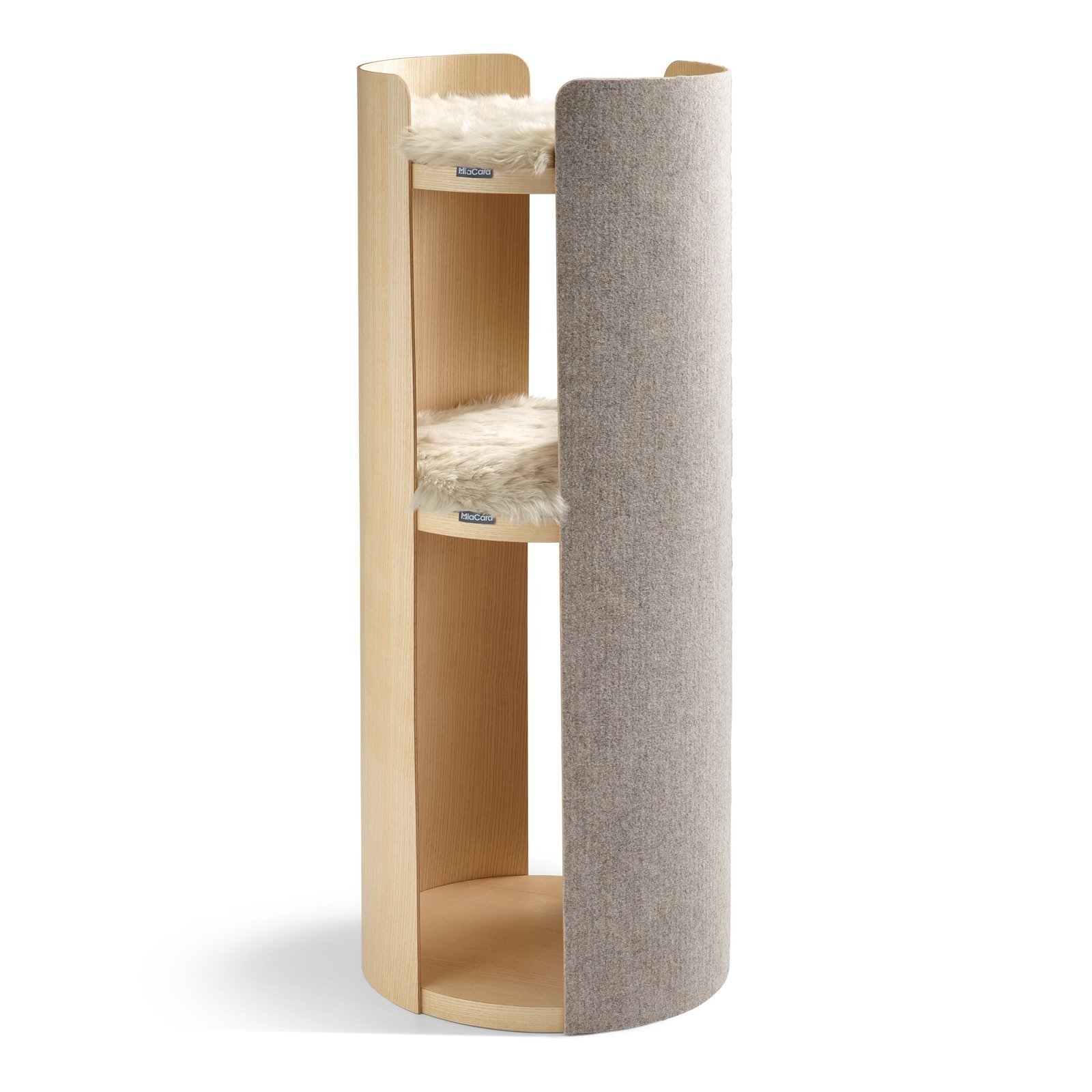 Modern Torre Cat Scratching Post With Cushion- Natural - Image 2