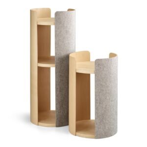 Modern Torre Cat Scratching Post With Cushion- Natural